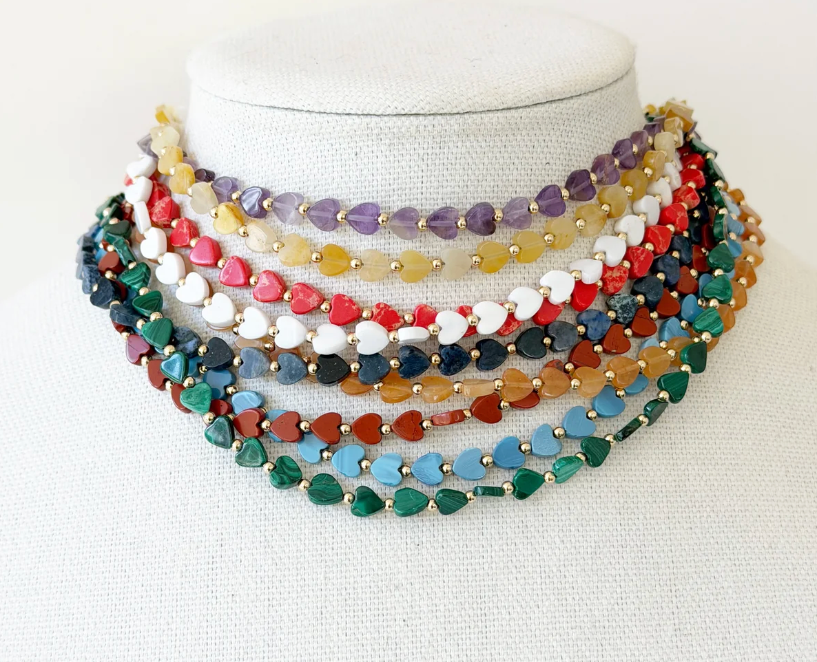 Jeny Baker Pippa Color Necklace- Red