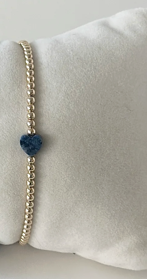 Jeny Baker Pippa Heart Bracelets- Navy