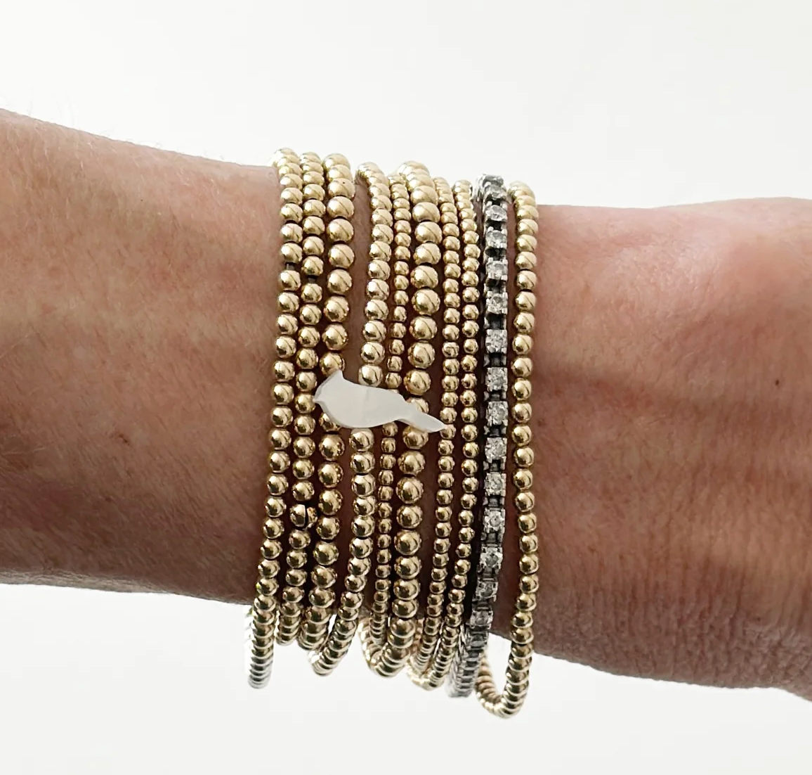 Jeny Baker Remembrance Gold Bead Bracelet