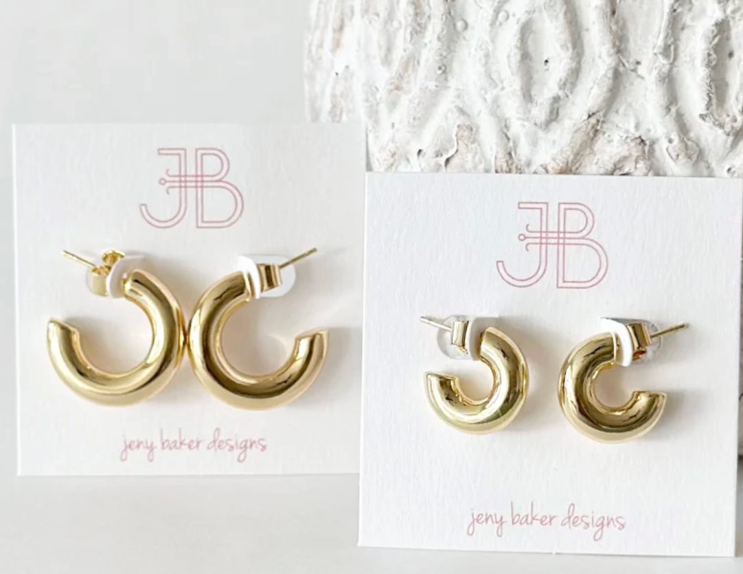 Jeny Baker Classic Thick Tube Hoops- Small