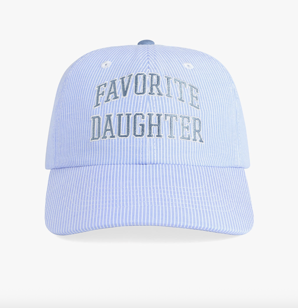 Favorite Daughter The Stripe Logo Baseball Cap- Blue Stripe