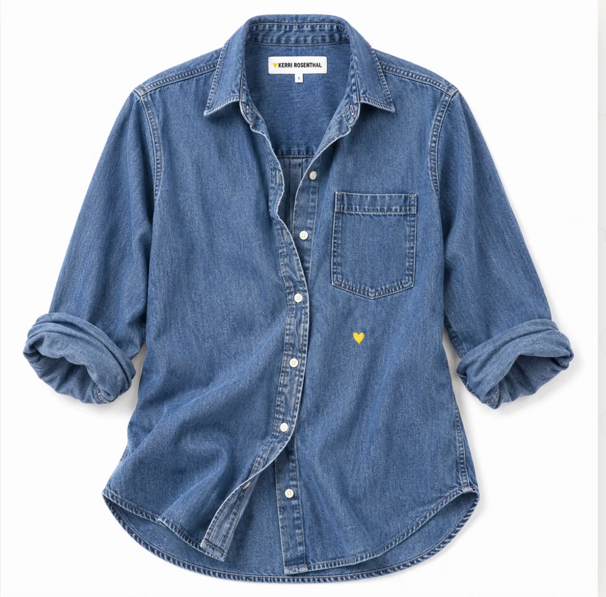 KERRI ROSENTHAL Mia Denim Shirt- True Denim