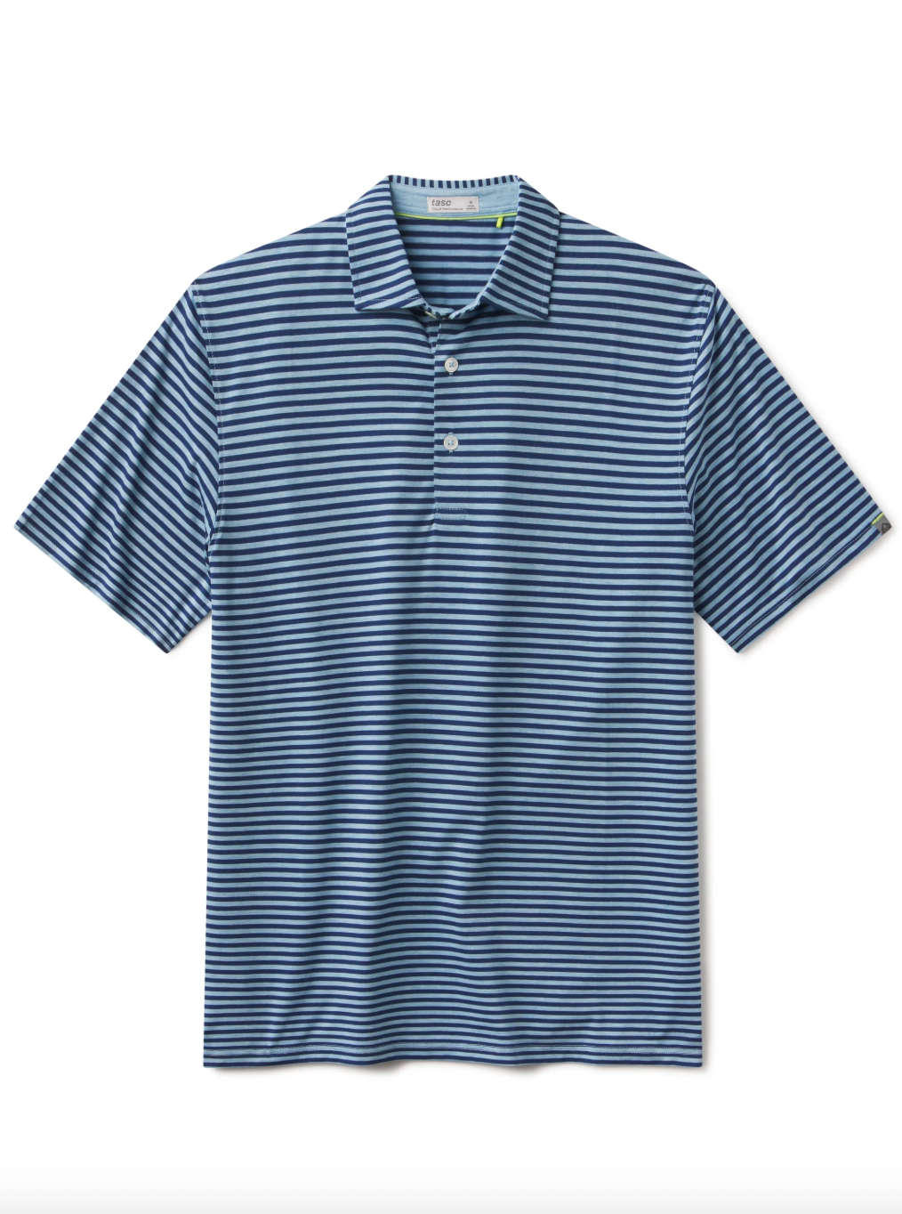 Tasc Cloud Polo Air Stripe- Marine Blue/ Skylight Heather