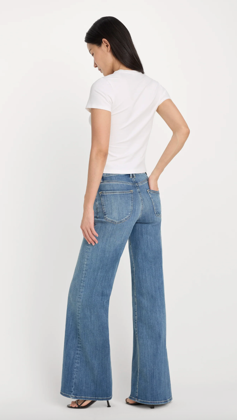 Good American Good Waist Palazzo Jeans- Indigo1154