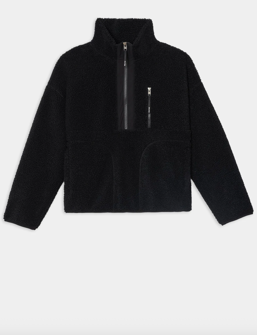 Splits 59 Reese Sherpa Half Zip Pullover- Black