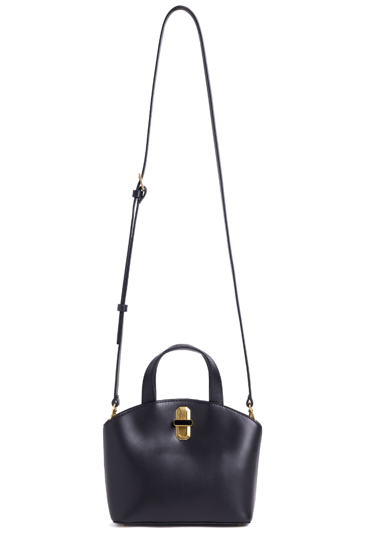 Favorite Daughter The Suede Heirloom Mini Tote- Black