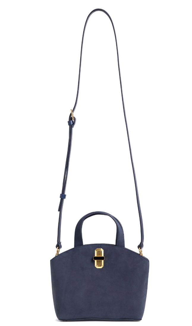 Favorite Daughter The Suede Heirloom Mini Tote- Midnight