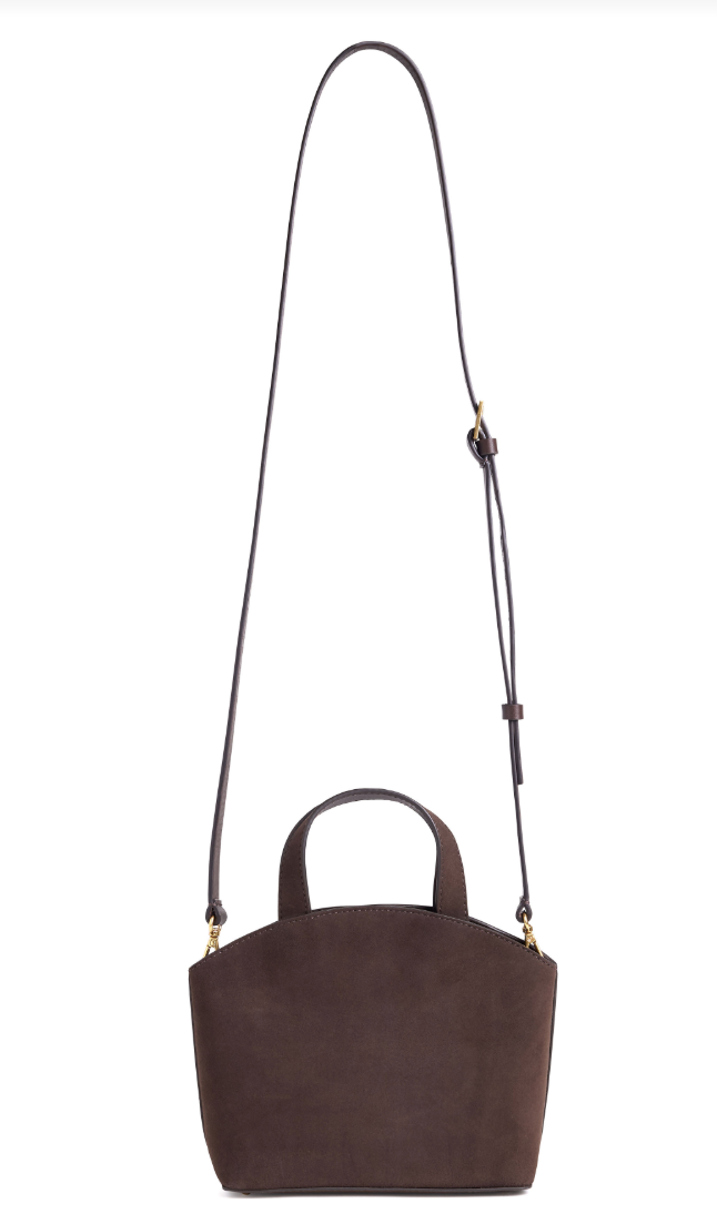 Favorite Daughter The Suede Heirloom Mini Tote- Chocolate