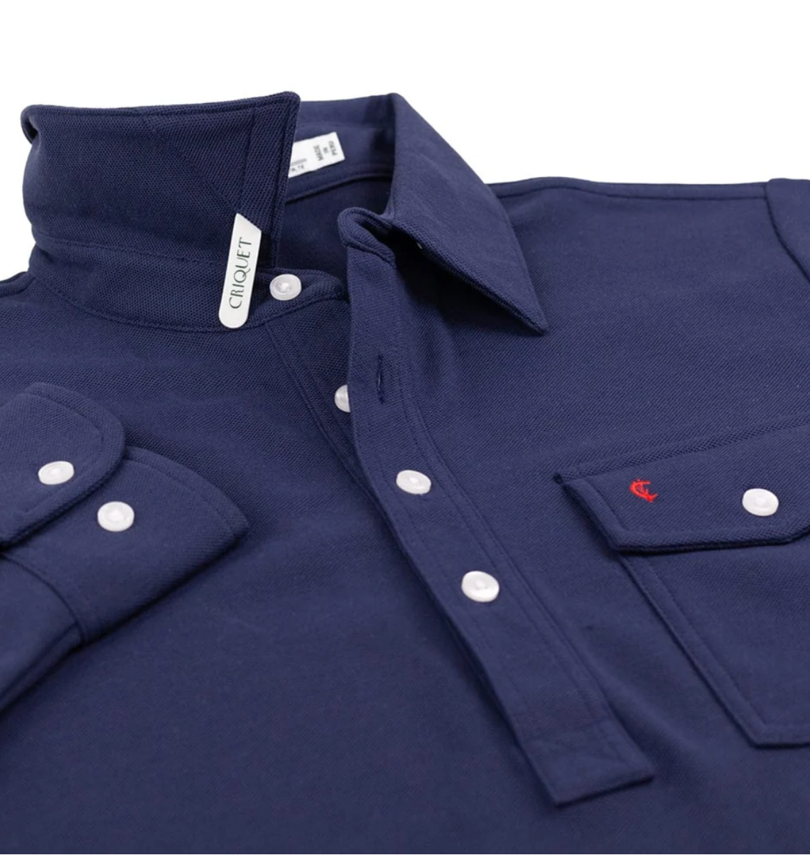 Criquet Long Sleeve Players Shirt- Peacoat