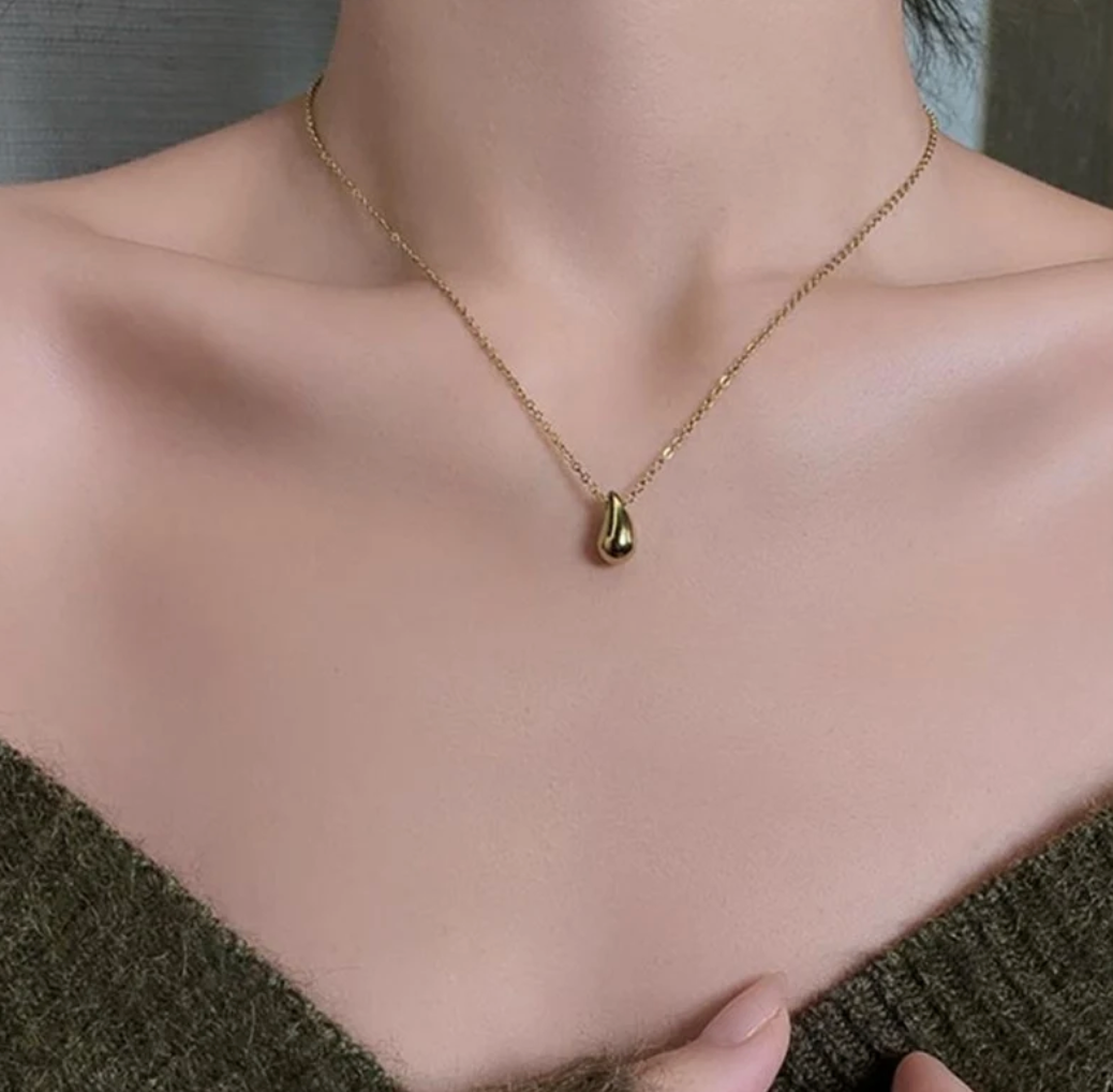 Katie Rae Teardrop Necklace- Gold