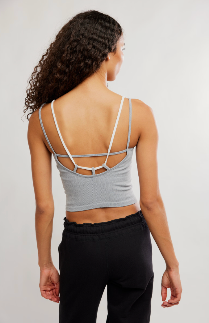 Free People All Clear Coastline Cami- Heather Grey Combo