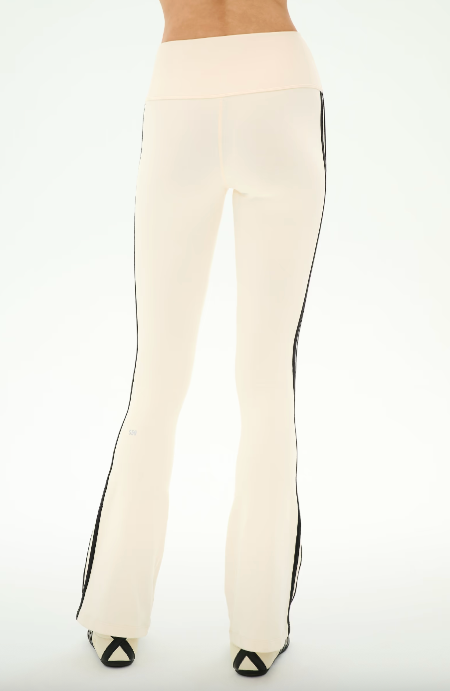 Splits 59 Raquel High Waist Supplex Flare 32" - Creme/ Black