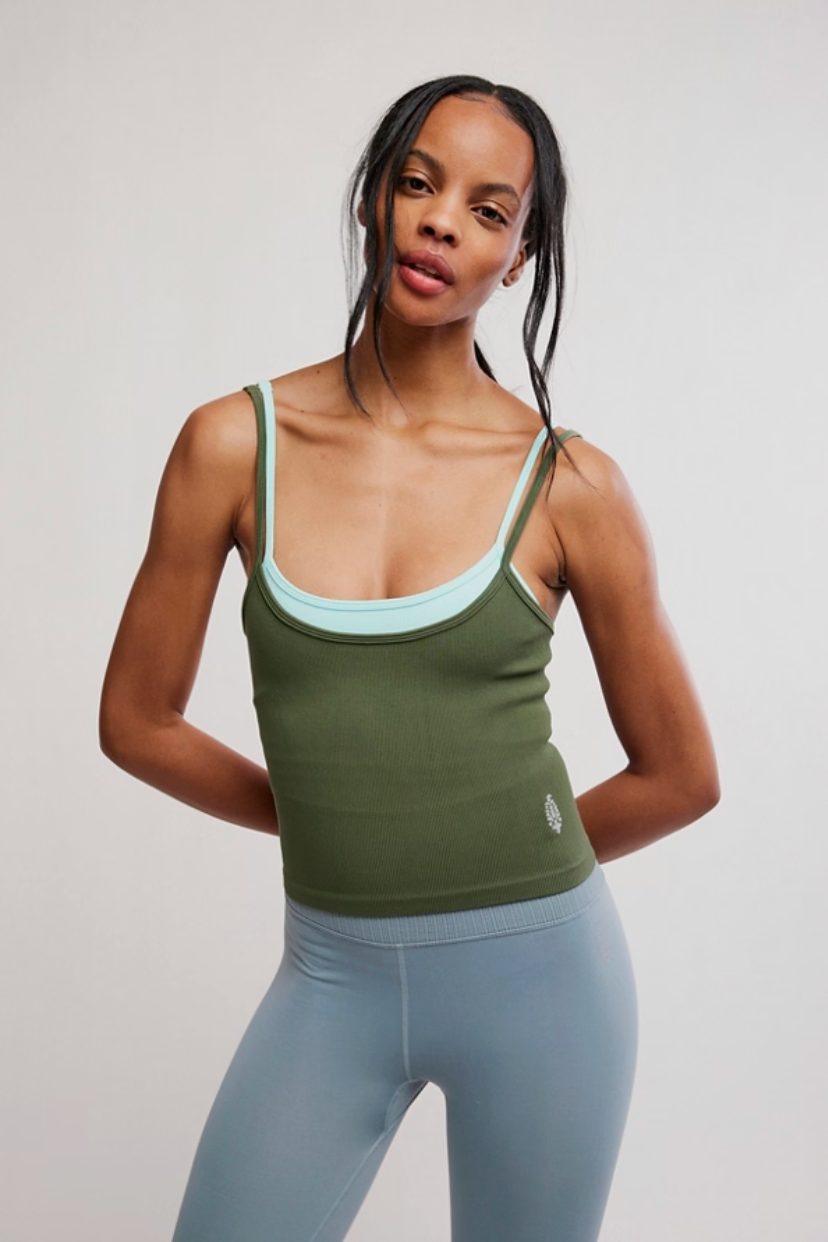 Free People All Clear Coastline Cami- Ivy Combo