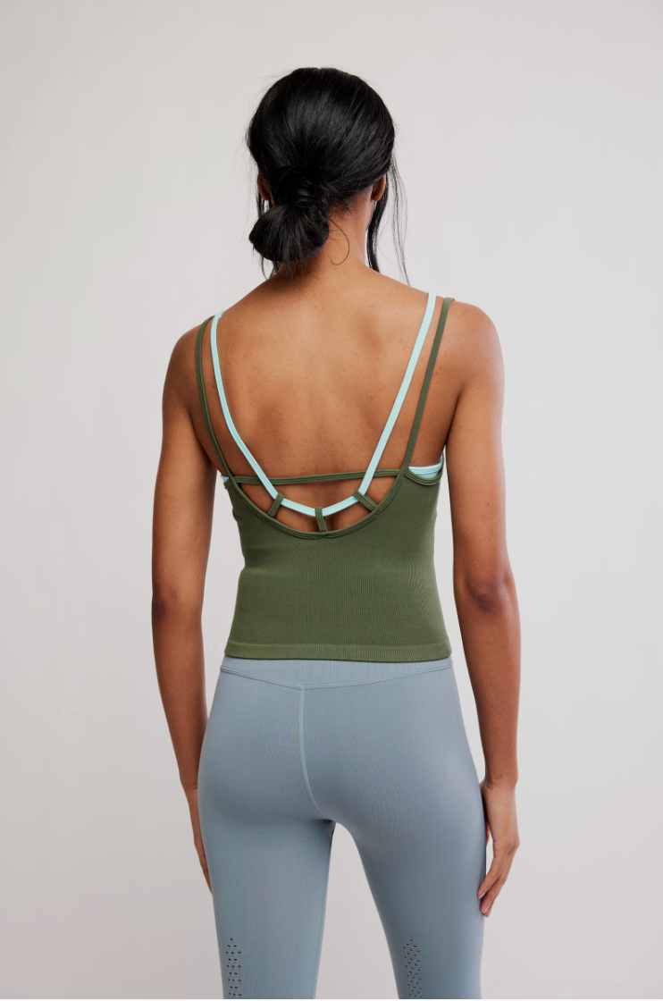 Free People All Clear Coastline Cami- Ivy Combo