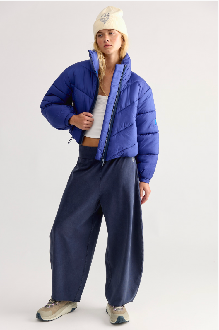 Free People Hot Shot Easy Pants- True Navy