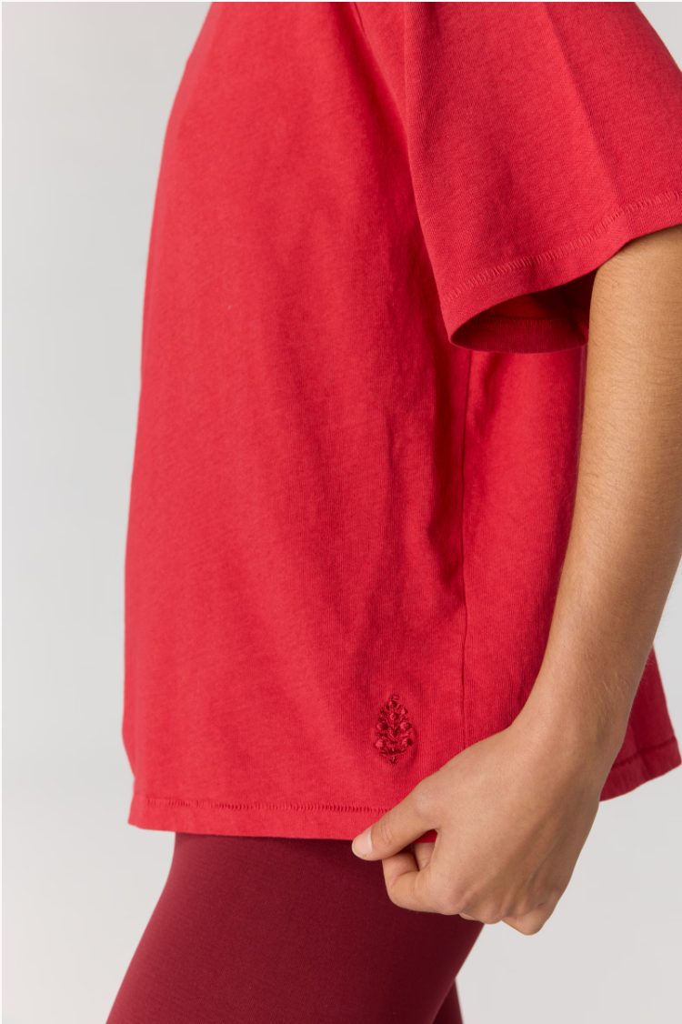 Free People Tackle Tee- Candy Apple
