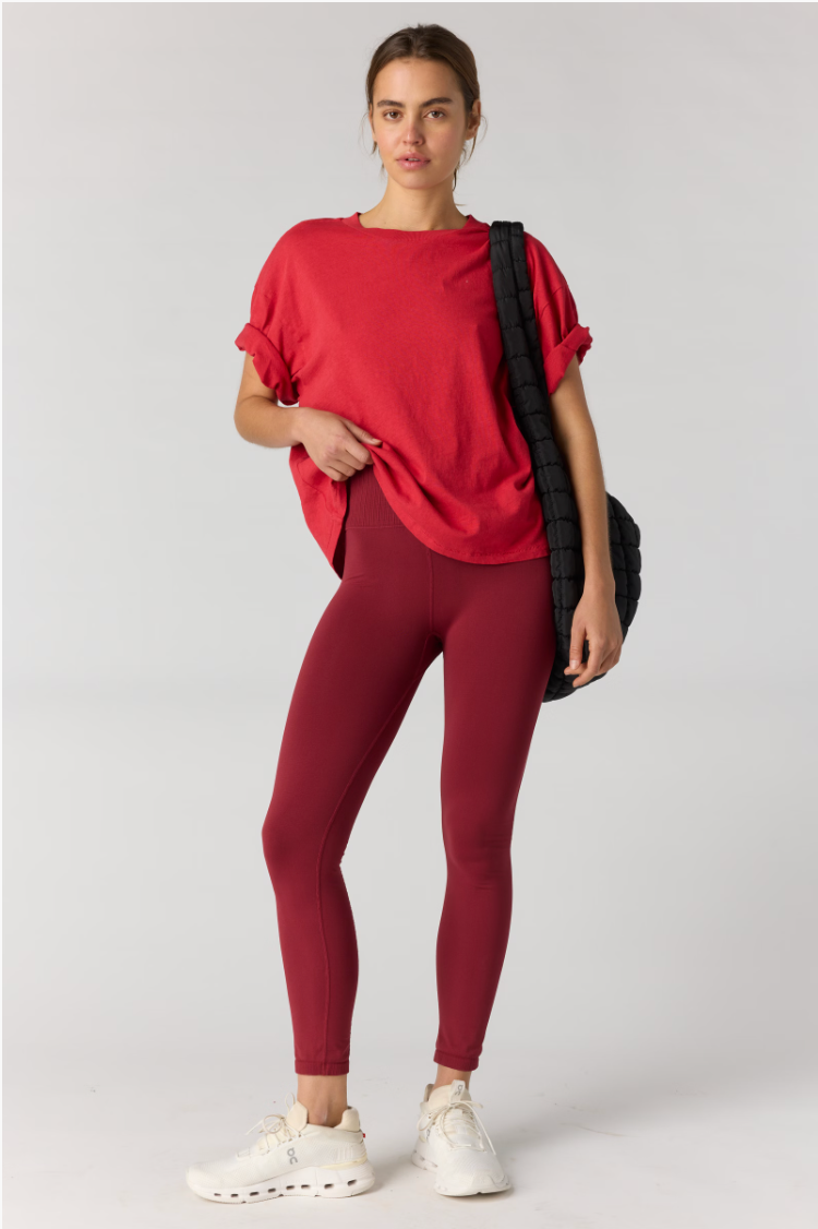 Free People Tackle Tee- Candy Apple