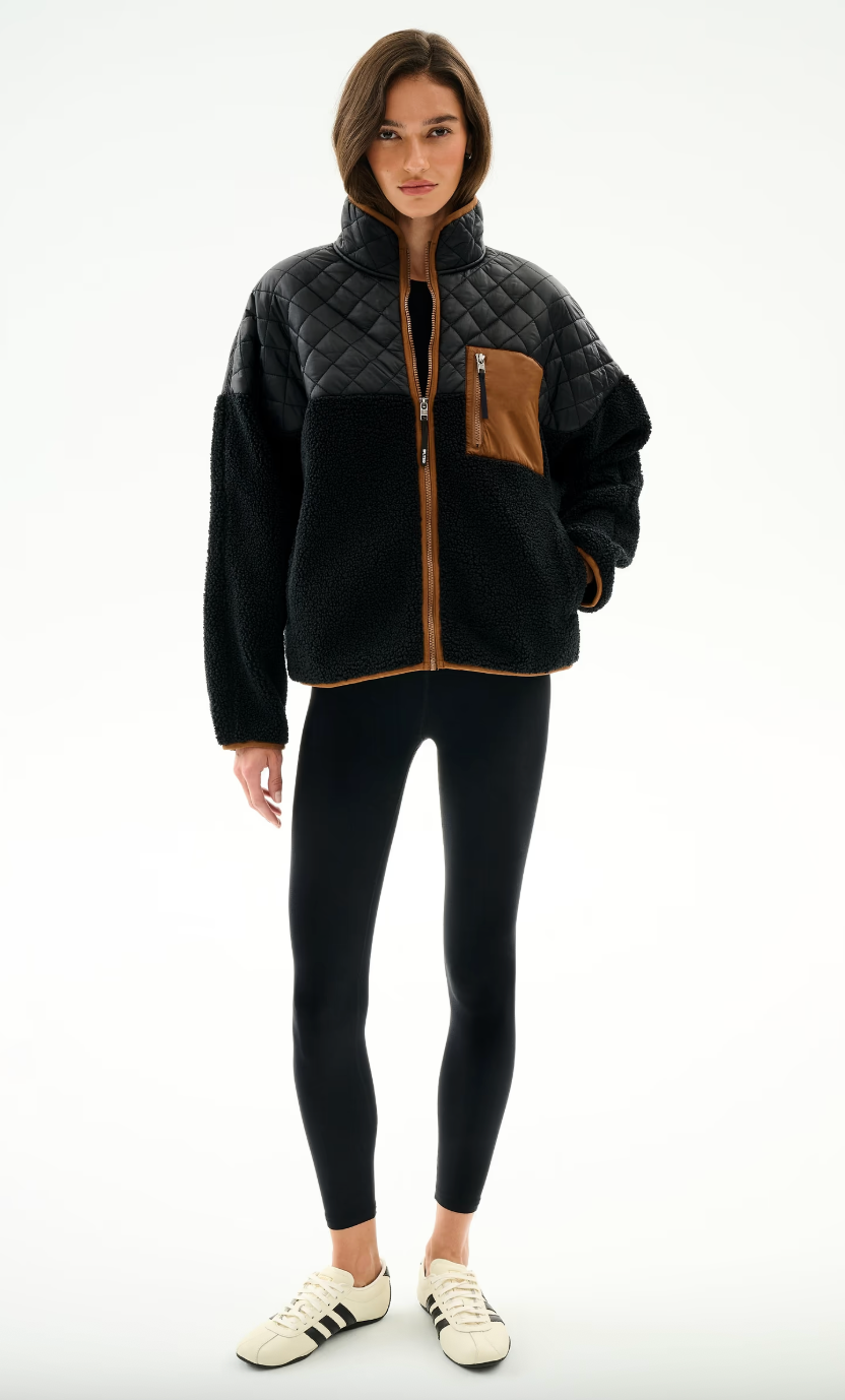 Splits 59 Skylar Sherpa Jacket- Black/ Toffee