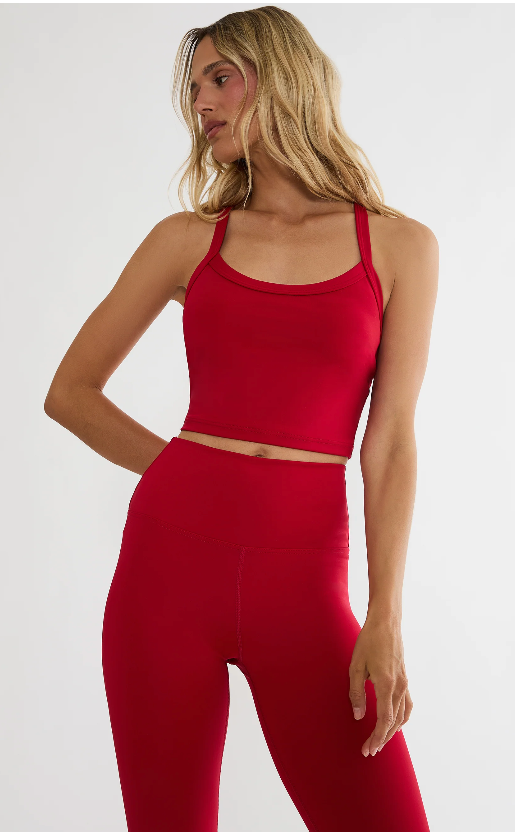 Beach Riot Jovie Top Crimson- Crimson Glitz