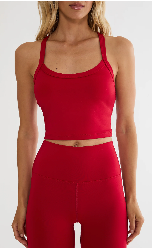 Beach Riot Jovie Top Crimson- Crimson Glitz
