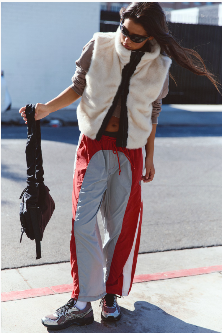 Free People Afterglow Faux Fur Vest- Ivory