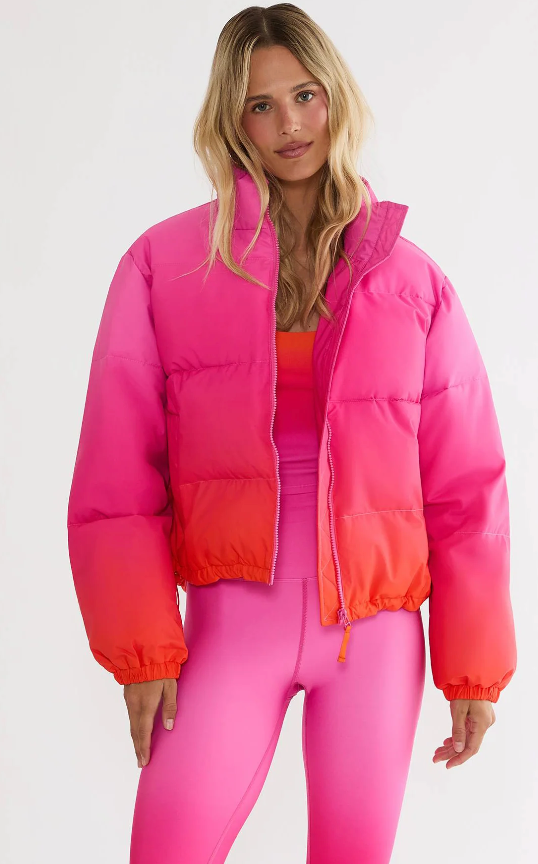 Beach Riot Jojo Puffer Jacket- Sunset Rush