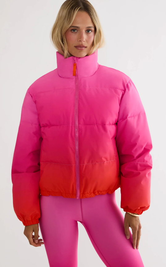 Beach Riot Jojo Puffer Jacket- Sunset Rush