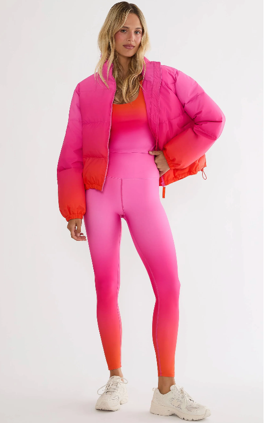 Beach Riot Jojo Puffer Jacket- Sunset Rush