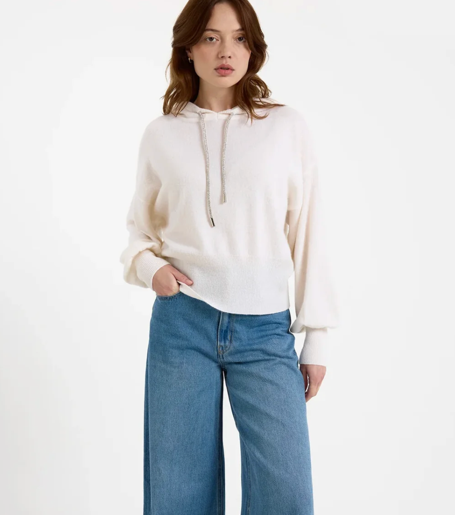 Brodie Hilary Hoodie - Organic White