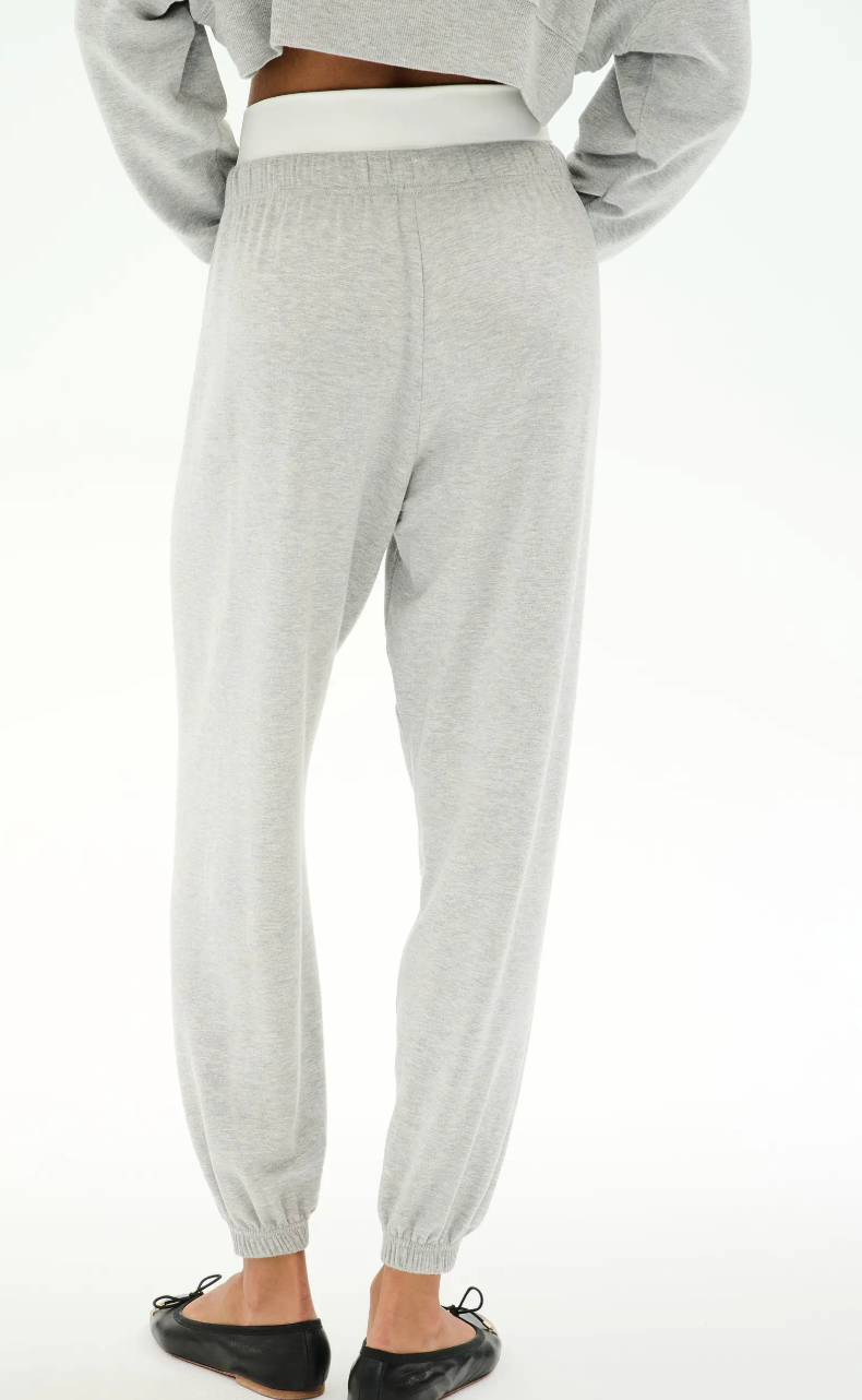 Splits 59 Andie Dual Waist Sweatpant - Heather Grey/White
