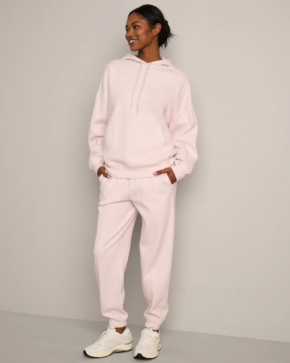 Rhone Apparel Signature Rib Hoodie - Petal Pink