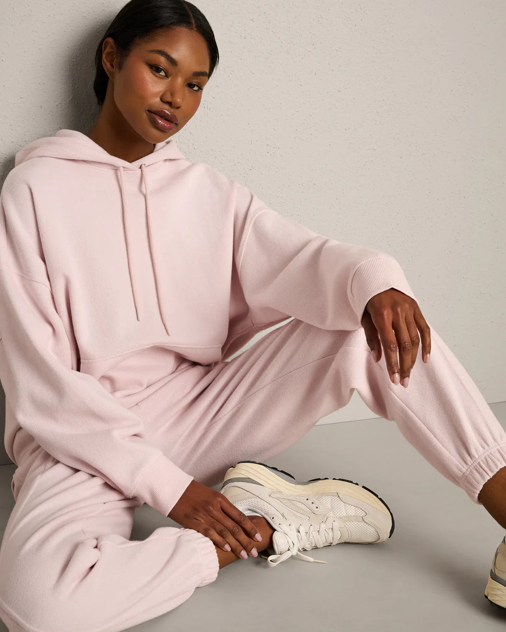 Rhone Apparel Signature Rib Hoodie - Petal Pink