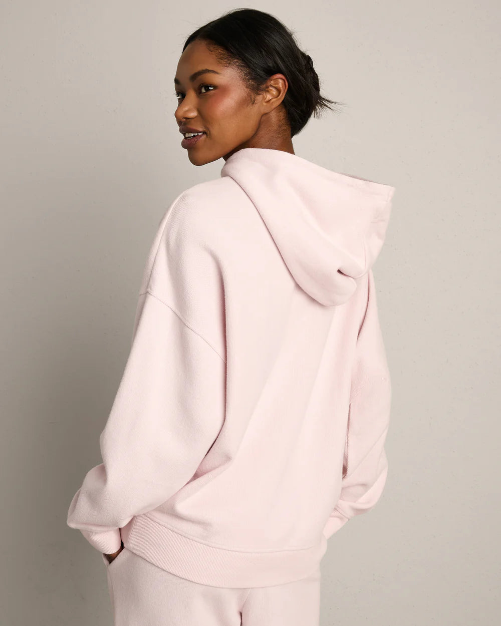 Rhone Apparel Signature Rib Hoodie - Petal Pink