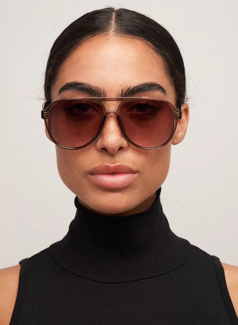 Otra Eyewear Stevie Sunglasses - Trans Olive / Brown Fade