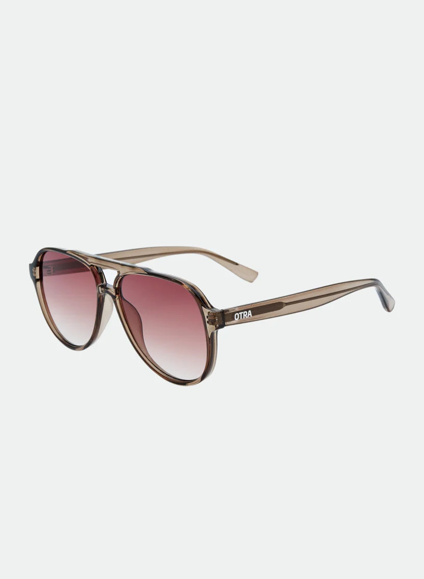 Otra Eyewear Stevie- Transparent Olive/ Brown Fade