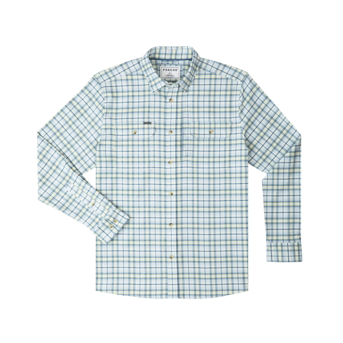 PONCHO Flannel  Long Sleeve Shirt - The Bar Harbor