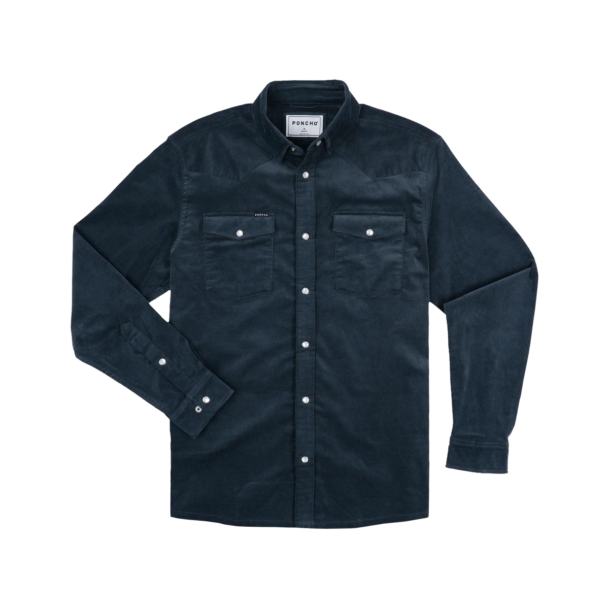 PONCHO The Barton Springs Corduroy- Dark Navy Blue