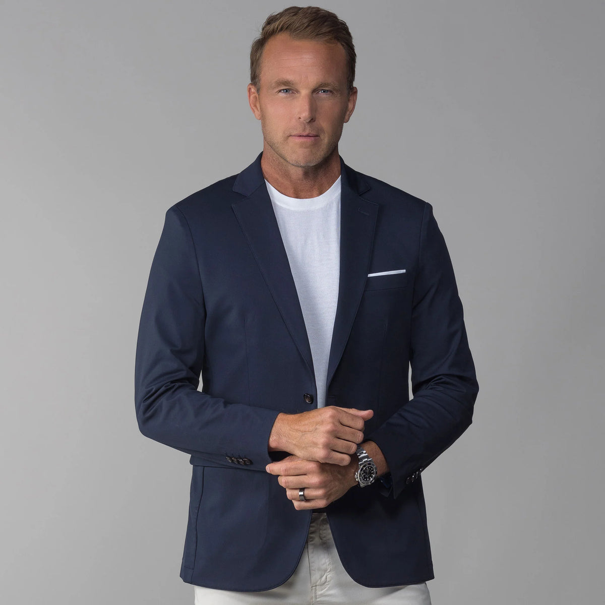 Collars & Co. Maverick Performance Blazer- Navy