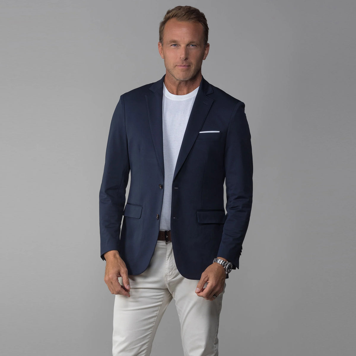 Collars & Co. Maverick Performance Blazer- Navy