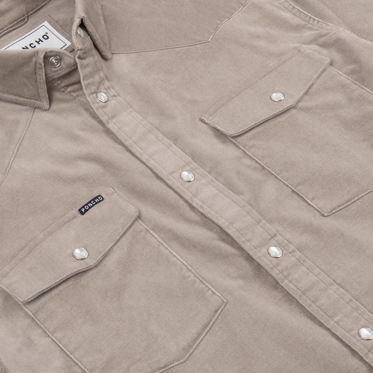 PONCHO The Mouflon Broken-In Corduroy- Stone Grey