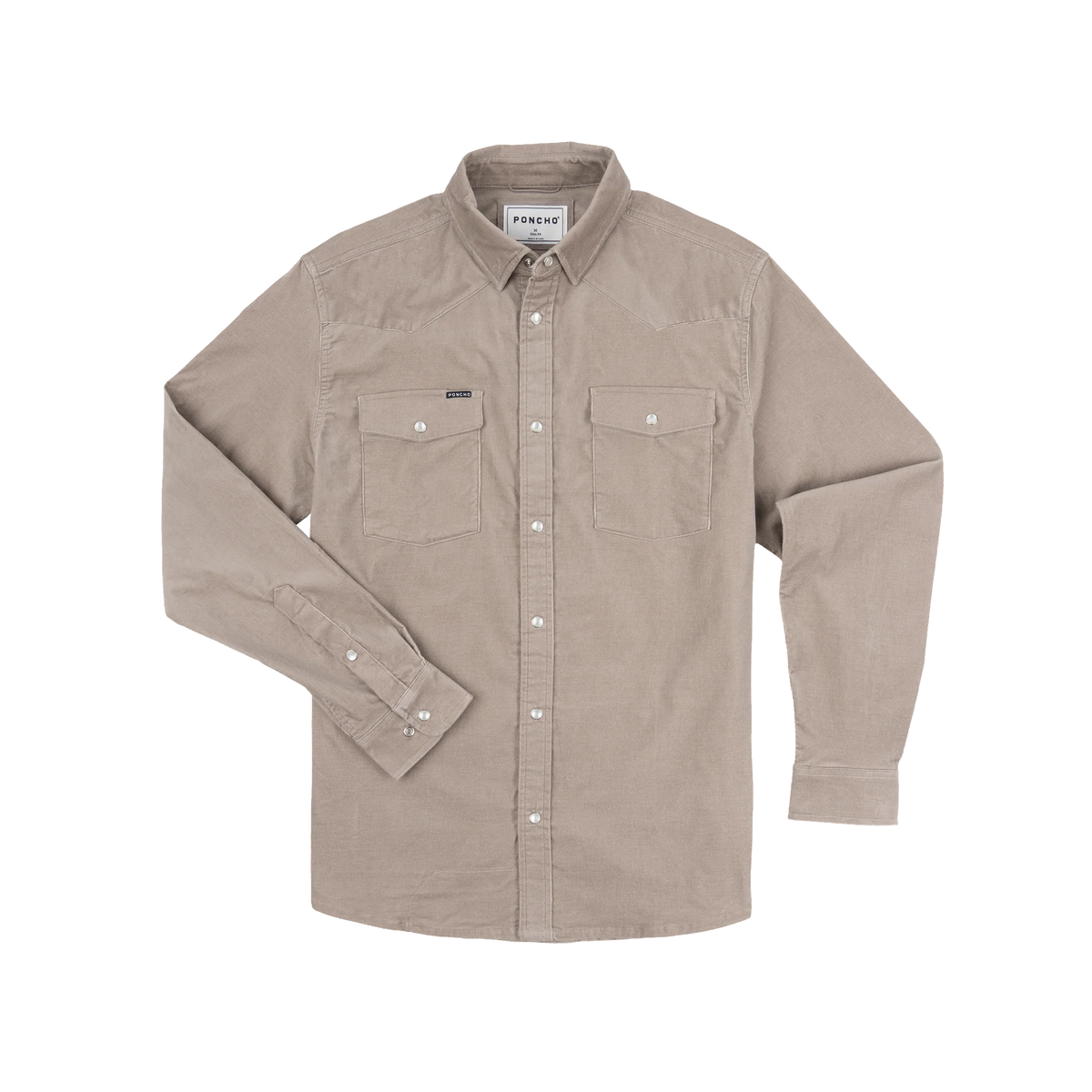 PONCHO The Mouflon Broken-In Corduroy- Stone Grey