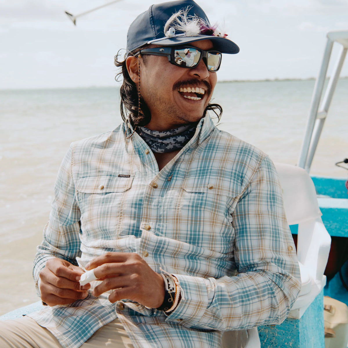 PONCHO Original Long Sleeve Shirt- The Nervous Water