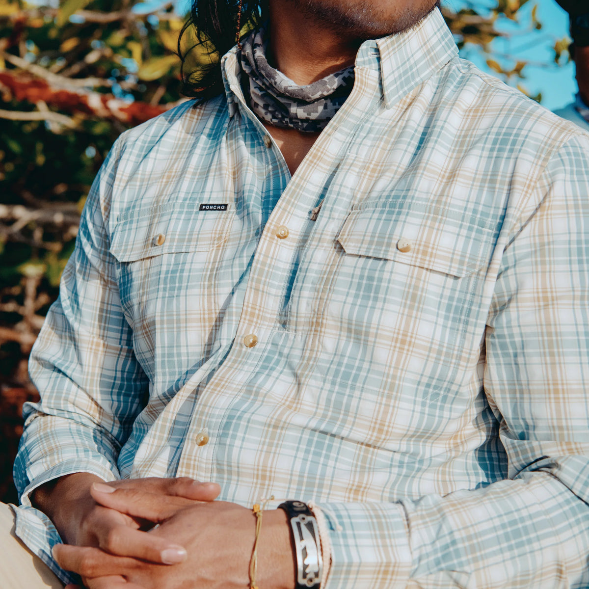 PONCHO Original Long Sleeve Shirt- The Nervous Water