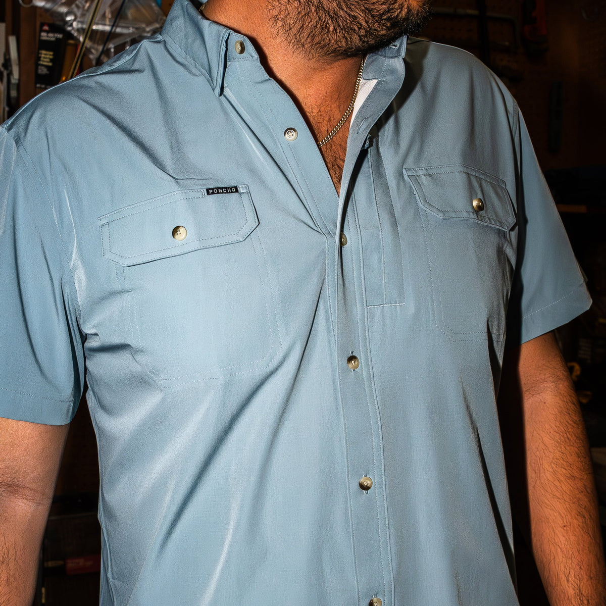 PONCHO Tuff-Thread - The Ditch Plain- Hazy Blue