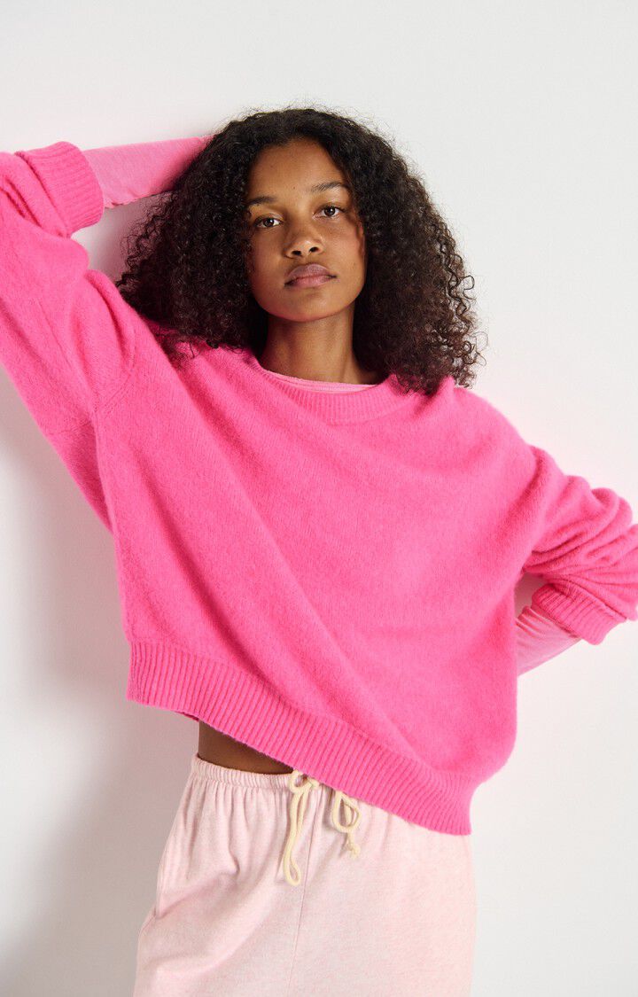 American Vintage Women's Jumper Vitow - Neon Pink Melange