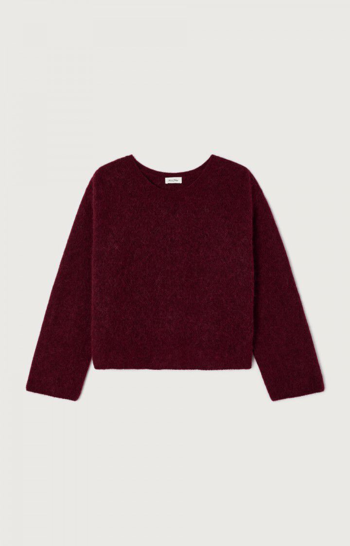 American Vintage Womens Vitow Sweater- Dark Red Melange