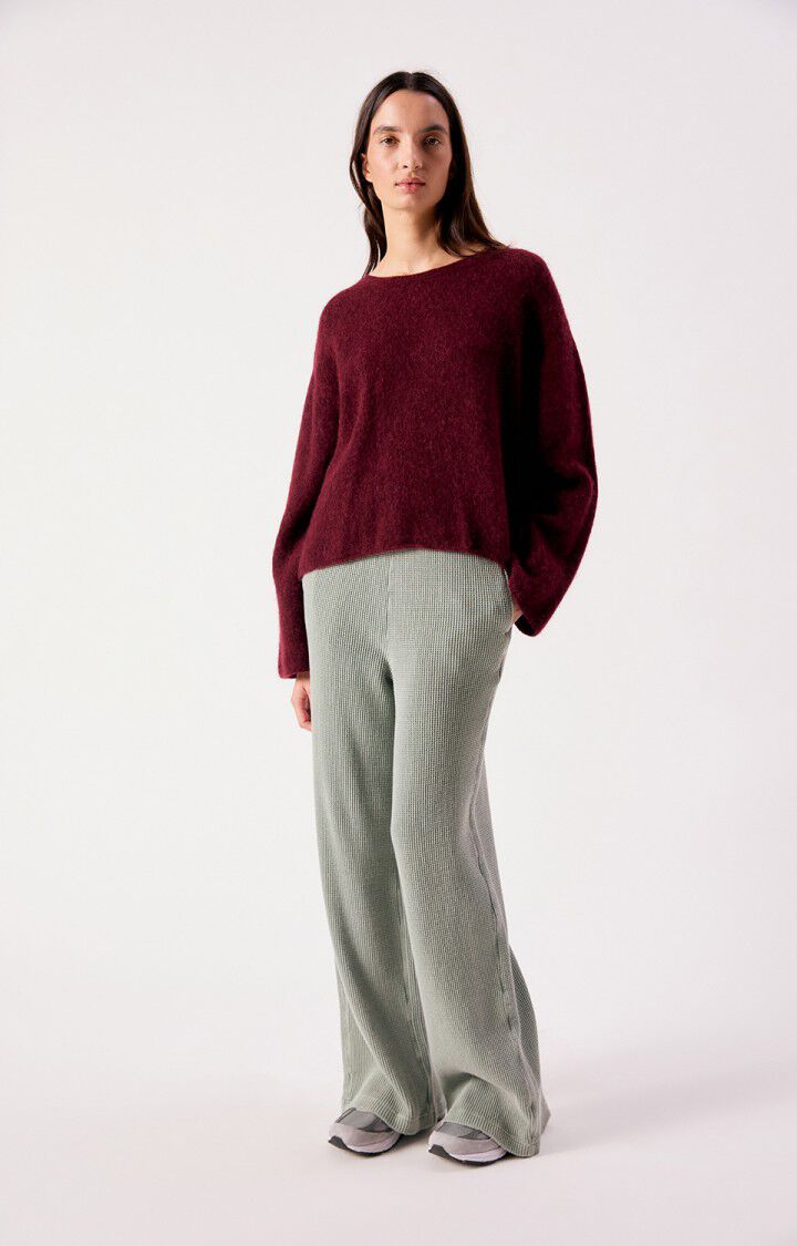 American Vintage Womens Vitow Sweater- Dark Red Melange