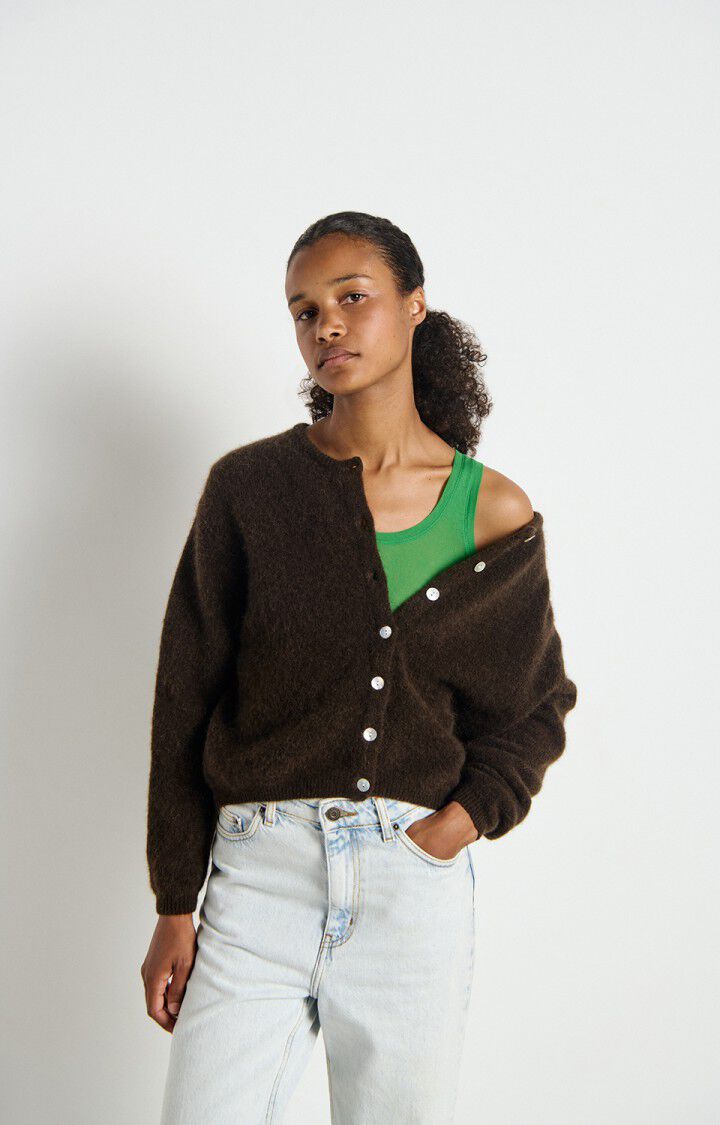 American Vintage Vitow Cardigan- Coffee Melange