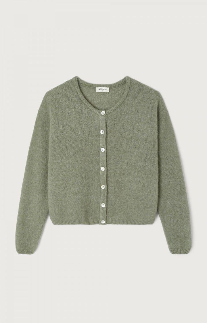 American Vintage Vitow Cardigan- Multi Khaki Melange