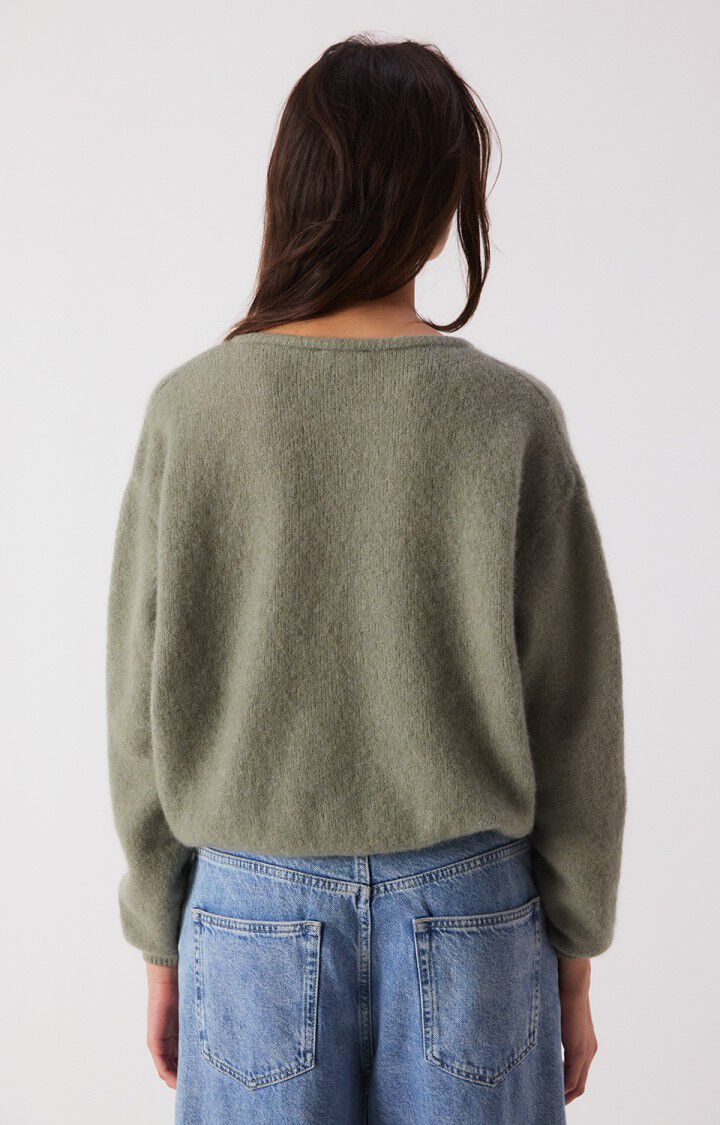 American Vintage Vitow Cardigan- Multi Khaki Melange